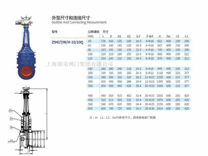z941t-10電動(dòng)閘閥型號(hào)、尺寸